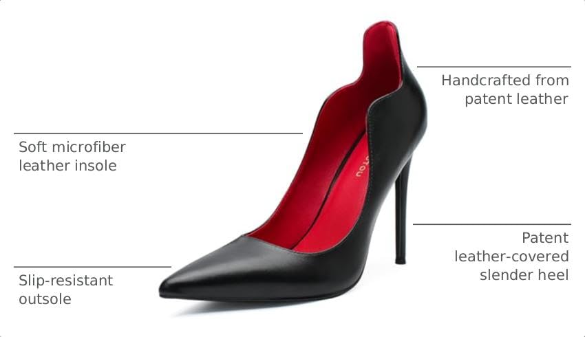 Image of Unisex High Heels for Men and Women 4.9 Inch Stiletto Heels