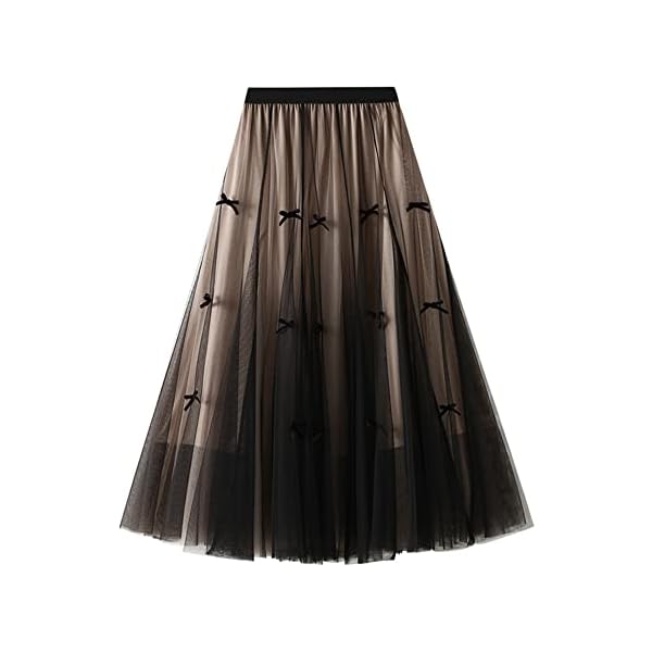 Dirholl women's a-line fairy elastic waist tulle midi skirt