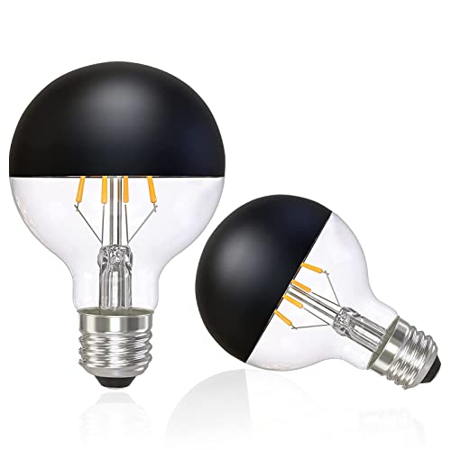 Ampoule Edison,Gorssen 2 Pièces E27 G95 6W Ampoule LED Vintage Lampe Décorative Ampoules Rétro Filament Ampoule Antique Blanc Chaud Cover