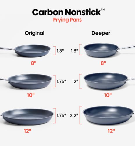 Image of Misen Deeper Carbon Nonstick Skillet - Nitrided Carbon Steel - 10 Inch