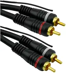 PIX Cabo Rca - 2 + 2 Rca 6 Mm Preto 5M - com Fio Remote