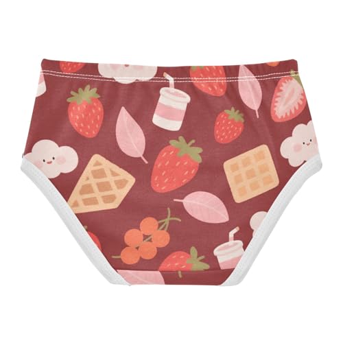 Girls' Underwear Strawberry Toddle Brief Panties 2-8 Years 203007032