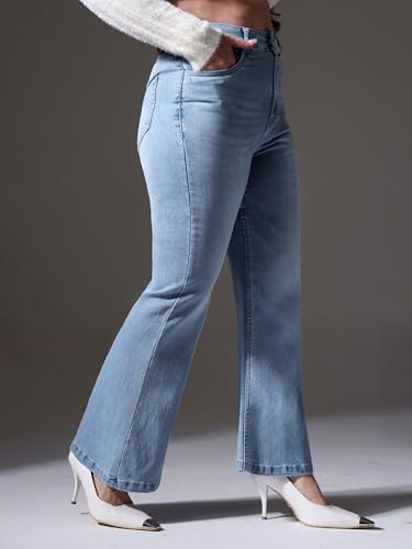 Image of Miss Chase A+ Women's Bootcut High Rise Regular Stretchable Denim Jeans
