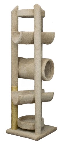 Molly and Friends "Sequoia Extra-Large 7-Foot-Tall Premium Handmade Cat Tree with Sisal, Beige