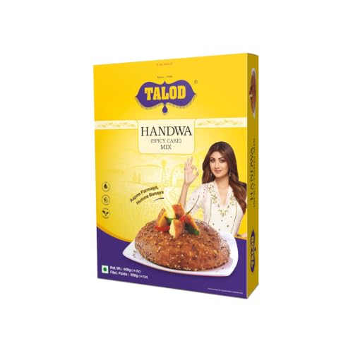 Image of Talod Handwa Flour - 400g | Instant Gujarati Handvo Mix (Spicy Cake) | 100% Vegetarian | Easy & Quick Homemade Snack | Crispy Outside, Soft Inside Ready-to-Cook Traditional Quick Breakfast Premix (400g (Pack of 3))