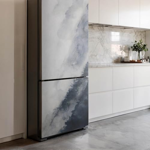 Vinilo para nevera 70x190 cm con diseño de agua abstracto para decoración de cocina moderna 4