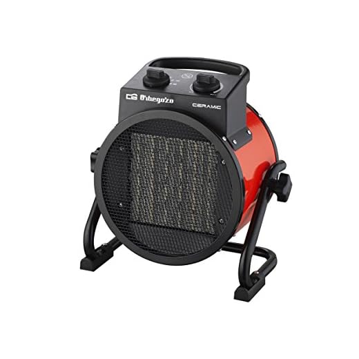 calefactor 4000w Orbegozo FHR 3050 Calefactor Cerámico Profesional con 2 Potencias de Calor, 3000 W, Metal, Negro/Rojo