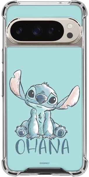 Skinit Clear Phone Case Compatible with Google Pixel 9 Pro XL - Officially Licensed Disney Lilo and Stitch Stitch and Angel Design