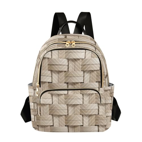 Petit sac à dos matelassé femme - Mini sac à texture tissée moderne 36cm