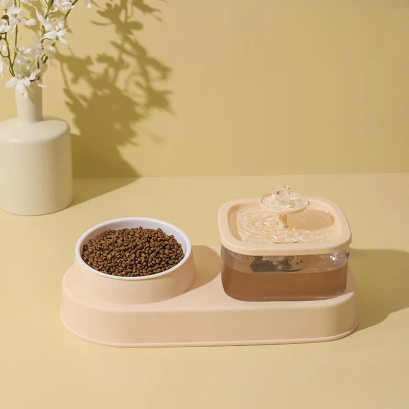 PSK PET MART Integrated Automatic Cat Water Fountain Food Dispenser Set with Plastc Bowl, Detachable and Washable, 2 in 1 Pet Self Feeding Station for Indoor Cats (B0D5VC732F) Amazon Price History, Amazon Price Tracker