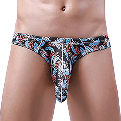 VaiKanhai Ropa interior sexy para hombre, color sólido, seda de hielo, transpirable, ropa interior para hombre, bragas de lencería, bragas sexys de bolsillo sexy, bragas de bikini sexy, transpirables,