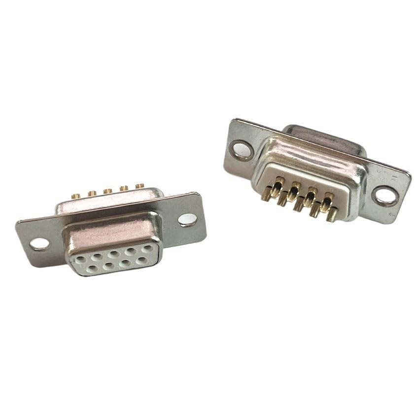Image of 1 /5 /10PCS DB9 D-Sub Connectors Plug Ja-ck Socket Adapter RS232 9 Pin Male Female Mount Serial Port DP9 Solder(Solid Needle F,10pcs)