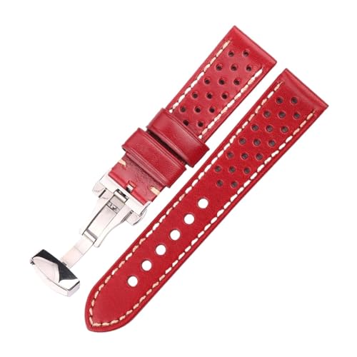 FYXT gJ[tU[EHb`oh 18mm 20mm 22mm 24mm \tgXgbv o^tCobNt(Red,24mm)