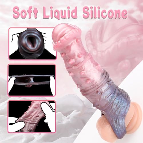 Funda para pene Big Monster de 7 pulgadas con anillo de silicona 5