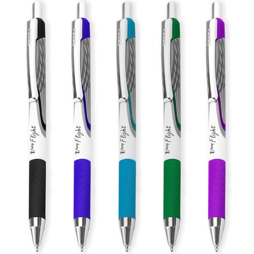Stylos à bille Zebra Z-Grip Flight 1,2 mm : écriture fluide sans bavure pour gauchers et droitiers