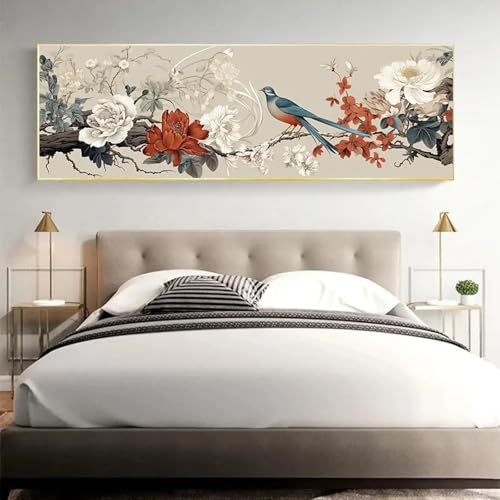 Affiches chinoises de salon deco traditionnelle en toile 65x145