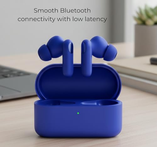 Image of Original Buds 2r for Oneplus Nord Wireless Equipped Mic 12.4mm Drivers Noise Reduction Long Battery 38Hr, Clear and Crisp Voice, Lightweight in-Ear Type C Charging (Blue)