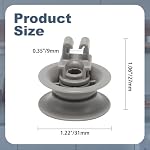 8 Pcs 611666 Dishwasher Upper Wheel Assembly Replacement for Bosch Dishrack Upper Rack Wheel Replace 00611666 PS8727423 AH3477770 Grey (Upper Rack Wheel)