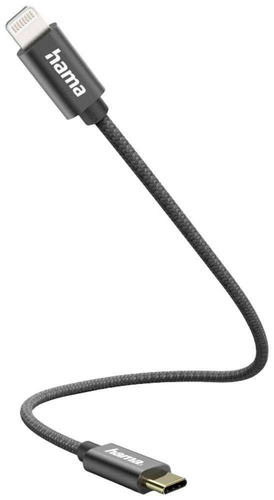 Cable Apple Lightning Hama 00201601 USB 2.0 negro de 0,2 metros 4