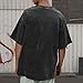 Pairxily Oversized Graphic Tshirts for Men Acid Wash Los Angeles Vintage Tees Streetwear Baggy Cotton Shirts Casual Tops(Black,M)