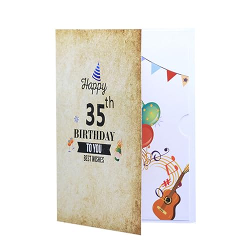 Cartão de agradecimento 3D Happy Birthday Ages Number Handwriting Blessing For Expressing Blessing G