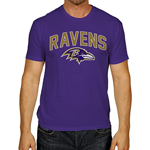 Team Fan Apparel NFL Home Team Tee - Gameday Adult T-Shirt - Pro Football Cotton & Polyester Shirt (Baltimore Ravens - Purple, X-Large)