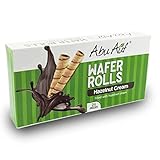 Abu Auf Wafer Rolls Hazelnut, Crispy Wafer Layers with Rich Hazelnut Blend, 24 Pieces