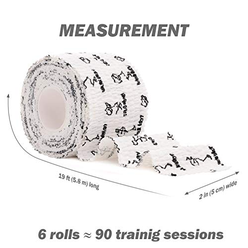Image of WARM BODY COLD MIND 6 White Tape Rolls + Liquid Chalk 250 ml Bundle for Weightlifting, Powerlifting, Strength Deadlift Training