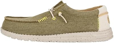 HEYDUDE Wally Coastline Jute - Zapatos Estilo Mocasín para Hombre, Olive, 42