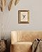 VIYYIEA Vintage Gold Framed Wall Art for Living Room, Birds Canvas Prints Home Decor, Sketch Painting Picture, Bedroom Wall Decor Gifts for Friends or Family -【Hummingbird】-(10L x 8W)