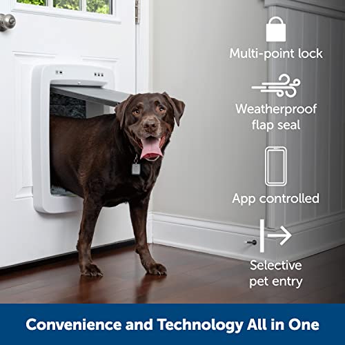 Petsafe Smartdoor™ Never Rust Connected Pet Door, Dog And Cat, Selective Entry And Exit, App Enabled Pet Door, Smart Device, Smartphone Controlled, Customize Schedule, Multiple Pets, Large #TOP1