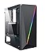 DeepGaming DeepAbyss Case Gaming PC ATX/Micro ATX con 16 modalità di illuminazione RGB, finestra laterale in vetro temperato, supporto fino a 6 ventole
