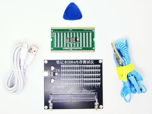 Laptop Computer DDR4 RAM Tester Module Stick and Motherboard DDR4 Memory Slot Complete Set Diagnostic Analyzer Post Card Solution Kit 260 Pin All Speed Voltage