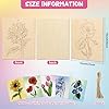 COCHIE 10 Pieces Large Flowers Unfinished Wood Crafts to Paint for Adults, Bulk Predrilled Wooden Ornaments for Painting, Tulips Flower Paintable Wood Slices Craft Supplies with Ropes #1