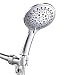 ANZA High Pressure Handheld Shower Head With Hose, 6 Spray Modes, Luxury Spa Grade, Rainfall 4.7", Pressure Boosting Shower Head Handheld, Long Hose, Adjustable brass Bracket, Teflon Tape, Chrome