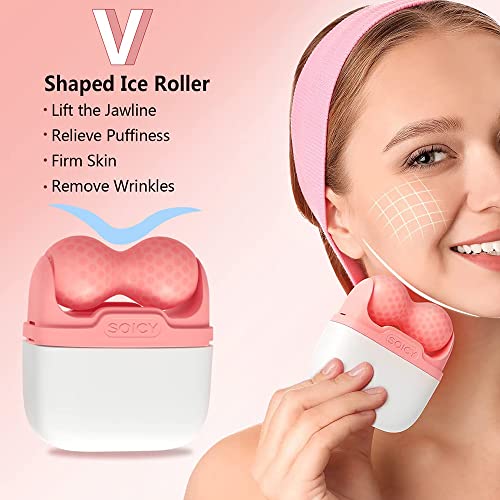 Wslzftl Ice Roller For Face And Eye,Cold Therapy Massage Roller For Relief Eye Puffiness, Migraine,Pain Relief,Reduce Wrinkles,Summer Cooling Facial Skin Care Product (Pink) #TOP4
