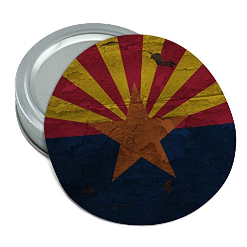Rustic Arizona State Flag Distressed USA Round Rubber Non-Slip Jar Gripper Lid Opener