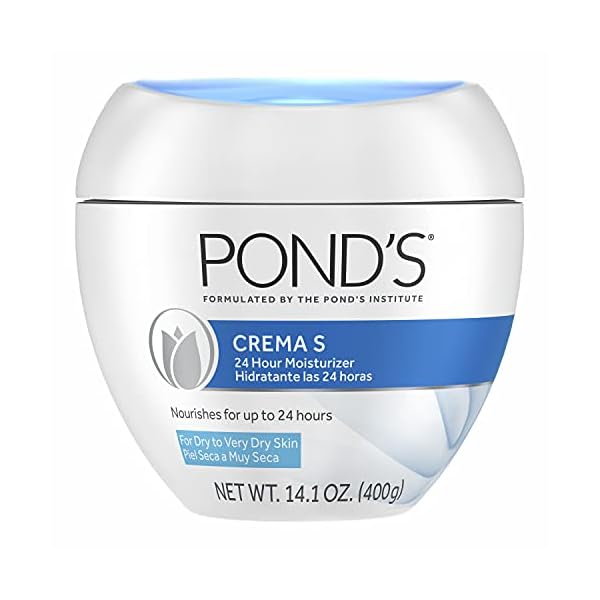 Ponds-Nourishing-Moisturizing-Cream-Crema-S-141-oz POND'S Crema S Nourishing Face Moisturizer for Women, Skin Care Facial Moisturizer Cream for Dry to Very Dry Skin, Nourishes for up to 24 hours 14.1 oz