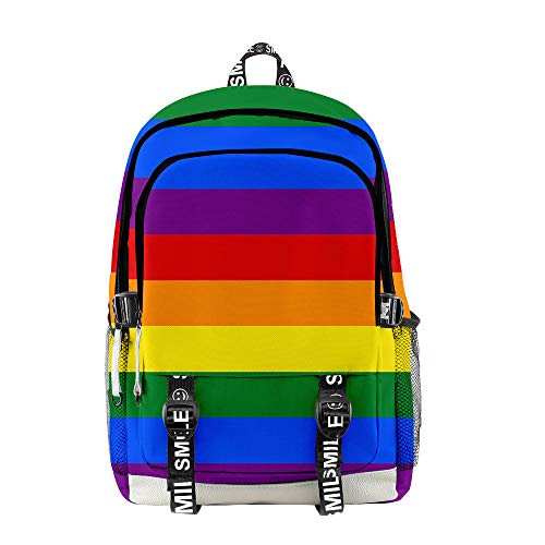 JLTPH Unisex 3D Rucksack LGBT Gay Pride Regenbogenflagge Drucken Laptop Rucksäcke Daypack College Schulranzen Schultasche Reiserucksack