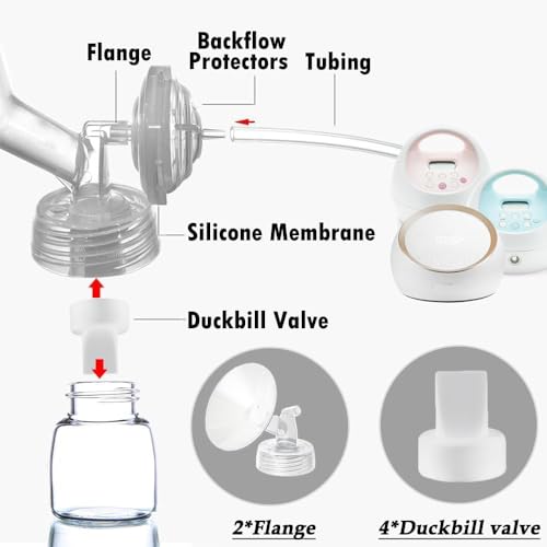 Set de 6 accesorios para extractor de leche flange 28mm miniatura 2