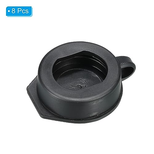 PATIKIL 19mm Door Lock Dust Cover, 8 Pack PE Plastic Waterproof Keys Panel Cam Lock Dust Cover Caps for 19mm Cam Lock, Black - Image 3