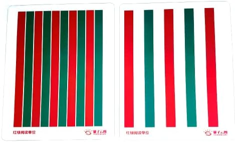 Red Green Transparent Plastic Film Sheets Reading Units Vision Therapy Tool