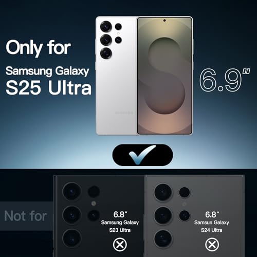 Image of JETech Cover Case for Samsung Galaxy S25 Ultra 5G, Non-Yellowing Shockproof Bumper Protective Phone Cover, Anti-Scratch Hard PC Back (Clear)