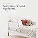 Storkcraft Teddy Bear Toddler Bed (White with Driftwood) - GREENGUARD Gold Certified, Includes Toddler Safety Guardrails, Fits Standard Crib & Toddler Mattress, Stylish 2-Tone Design