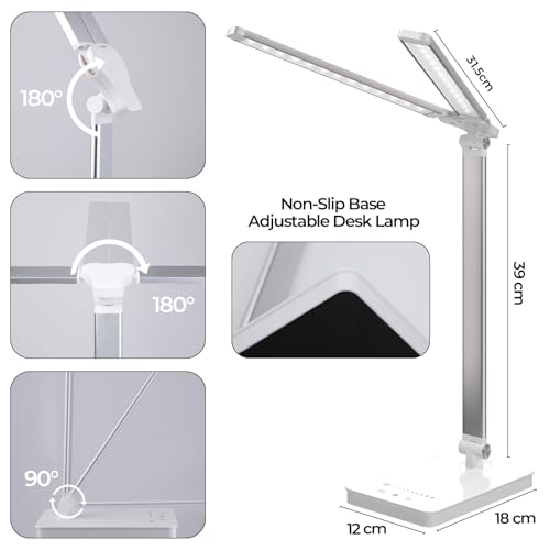 Lampe de bureau LED USB rechargeable intensité variable table - 6