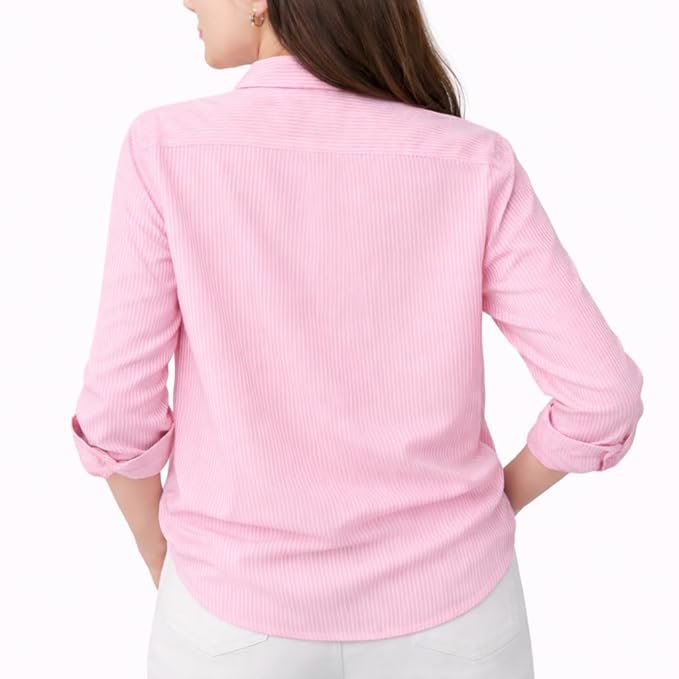Image of Womens /GirlsClassic Lining Shirt for Women Cotton | Women's Striped Style top | Full Sleeve, Relaxed fit, Button-Down Casual Shirt for Girls & Women