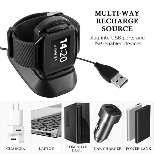 Image of UKCOCO Compatible for Fitbit Blaze Charging Dock, Replacement Charging Stand Station Cradle Holder with USB Cable Compatible for Fitbit Blaze Smart Watch Accessories