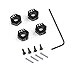 Hot Racing VTH10M01 Black 12mm Clamp Wheels Hub Twin Hammers