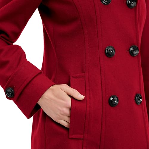 Image of Anne Klein Women's Classic Double Breasted Wool Coat