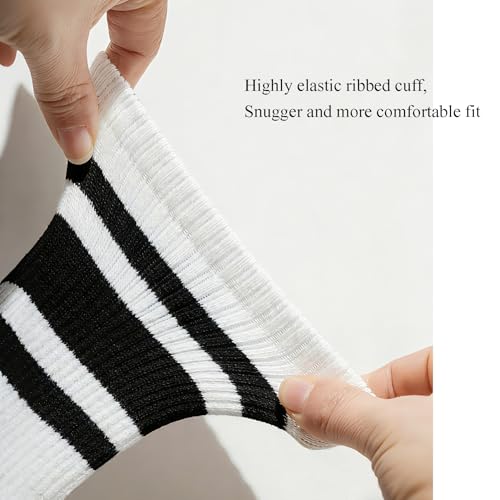 Image of VWU Women Men Crew Socks Cotton Dress Socks Ankle Neutral Casual Gilr Boy Solid Color Crew Socks SIze 5-12